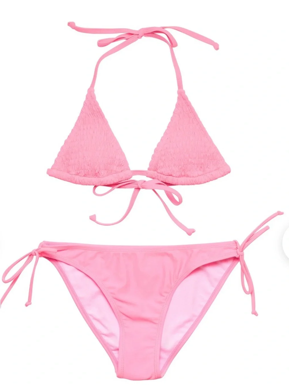 Snapper Rock Shirred Triangle Bikini Pink Size 16 NWT IN PACKAGE